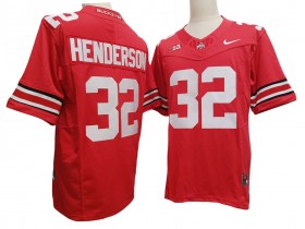 Ohio State Buckeyes #32 TreVeyon Henderson Red Vapor F.U.S.E. Limited Jersey