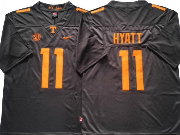 NCAA Tennessee Volunteers #11 Jalin Hyatt Gray College Football Jersey