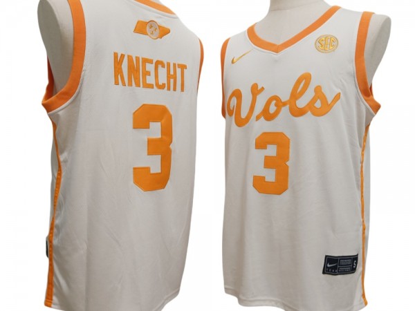 Tennessee Volunteers #3 Dalton Knecht Cream Basketball Jersey