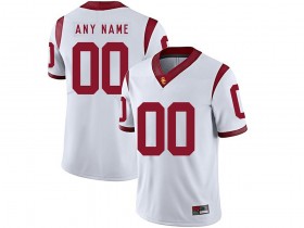 Custom NCAA USC Trojans White College Football Jersey