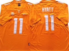 NCAA Tennessee Volunteers #11 Jalin Hyatt Orange College Football Jersey