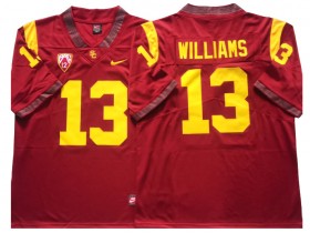 NCAA USC Trojans #13 Caleb Williams Red College Football Jersey