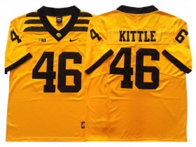 NCAA Iowa Hawkeyes #46 George Kittle Yellow College Football Jersey