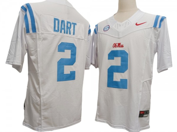 Ole Miss Rebels #2 Jaxson Dart White Vapor F.U.S.E. Limited Jersey