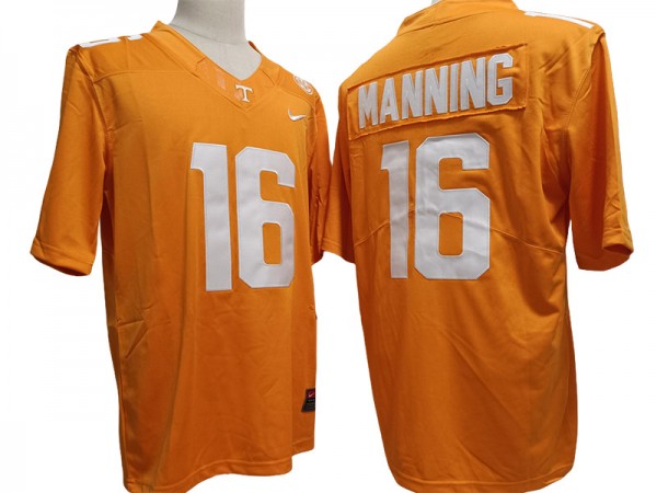 NCAA Tennessee Volunteers #16 Peyton Manning Orange College Football Jersey