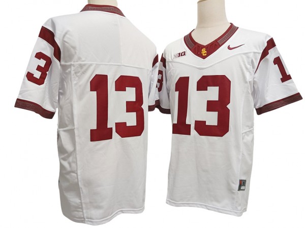 NCAA USC Trojans #13 White Vapor F.U.S.E. Limited Jersey - No Name