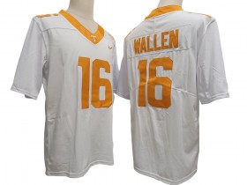 NCAA Tennessee Volunteers #16 Morgan Wallen White Jersey