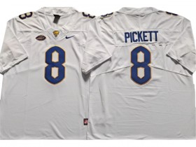 Pittsburgh Panthers #8 Kenny Pickett White Football Jersey