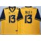 West Virginia Mountaineers #13 David Sills V Yellow College Football Jersey