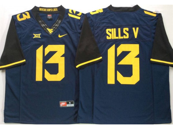 West Virginia Mountaineers #13 David Sills V Navy College Football Jersey