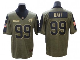 Arizona Cardinals #99 J.J. Watt 2021 Olive Salute To Service Limited Jersey