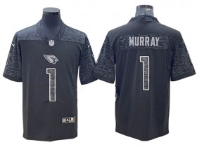 Arizona Cardinals #1 Kyler Murray Black RFLCTV Limited Jersey