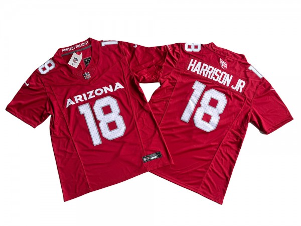 Arizona Cardinals #18 Marvin Harrison Jr Red Vapor F.U.S.E. Limited Jersey