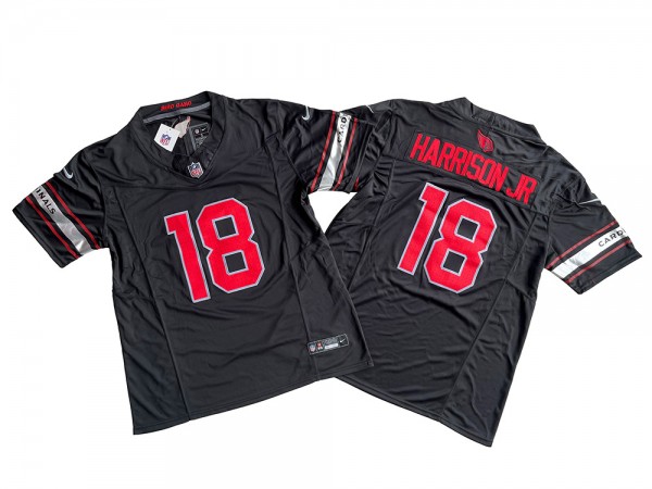 Arizona Cardinals #18 Marvin Harrison Jr Black Vapor F.U.S.E. Limited Jersey