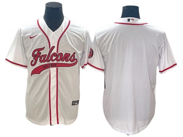 Atlanta Falcons Blank Baseball Style Jersey - Black/White