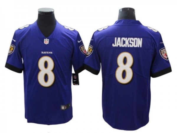 Baltimore Ravens #8 Lamar Jackson Purple Vapor Limited Jersey