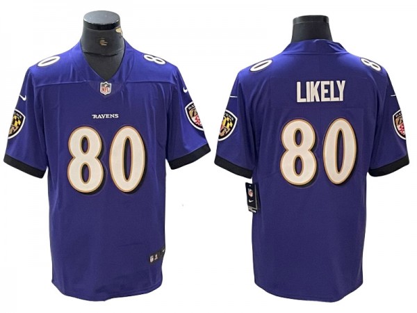 Baltimore Ravens #80 Isaiah Likely Black Vapor Limited Jersey