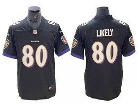 Baltimore Ravens #80 Isaiah Likely Purple Vapor Limited Jersey