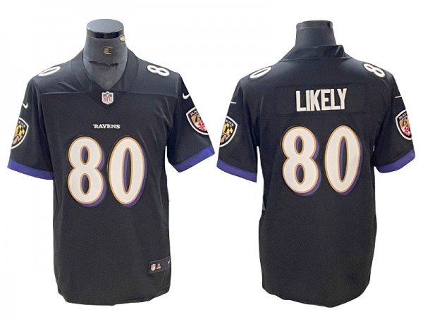 Baltimore Ravens #80 Isaiah Likely Purple Vapor Limited Jersey