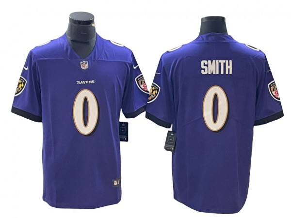 Baltimore Ravens #0 Roquan Smith Purple Vapor Limited Jersey