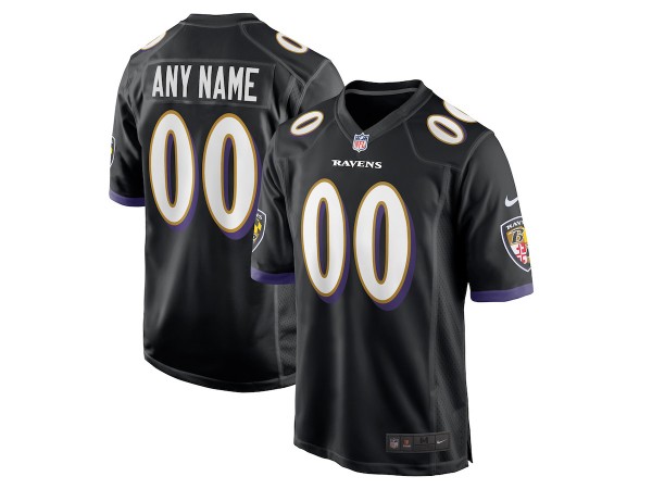 Custom Baltimore Ravens Black Vapor Limited Jersey