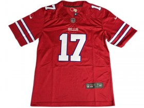 Buffalo Bills #17 Josh Allen Red Color Rush Jersey