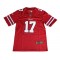 Buffalo Bills #17 Josh Allen Red Color Rush Jersey