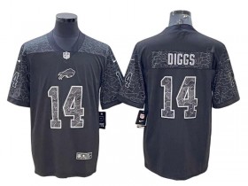 Buffalo Bills #14 Stefon Diggs Black RFLCTV Limited Jersey