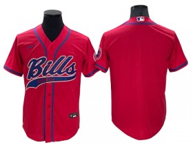 Buffalo Bills Blank Baseball Style Jersey - Blue/Red/Navy