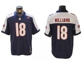 Chicago Bears #18 Caleb Williams Navy Gold Vapor F.U.S.E Limited Jersey