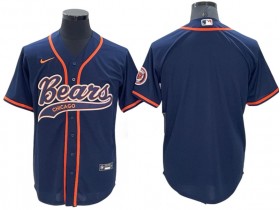 Chicago Bears Blank Navy Baseball Style Jersey