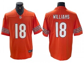 Chicago Bears #18 Caleb Williams Orange Vapor Limited Jersey