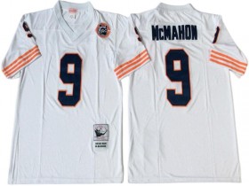 M&N Chicago Bears #9 Jim McMahon White Legacy Jersey-Big Number