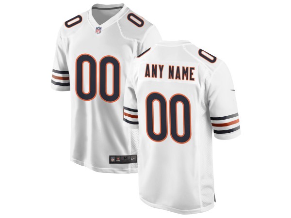 Custom Chicago Bears White Vapor Limited Jersey