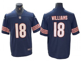 Chicago Bears #18 Caleb Williams Navy Vapor Limited Jersey