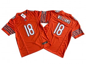 Chicago Bears #18 Caleb Williams Orange Vapor F.U.S.E. Limited Jersey