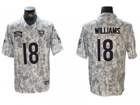 Chicago Bears #18 Caleb Williams Arctic Camo 2024 Salute to Service Limited Jersey