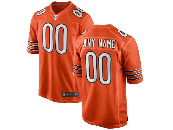 Custom Chicago Bears Orange Vapor Limited Jersey