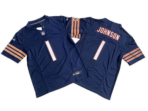 Chicago Bears #1 Jaylon Johnson Navy Vapor F.U.S.E. Limited Jersey