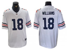 Chicago Bears #18 Caleb Williams White Alternate Classic Vapor Limited Jersey