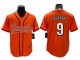 Cincinnati Bengals #9 Joe Burrow Baseball Cool Base Jersey-Orange & White Cincinnati Bengals #9 Joe Burrow Baseball Cool Base Jersey-Orange & White