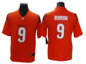 Cincinnati Bengals #9 Joe Burrow Orange Vapor Untouchable Limited Jersey 