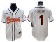 Cincinnati Bengals #1 Ja'Marr Chase Baseball Cool Base Jersey-Orange & White