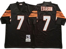 M&N Cincinnati Bengals #7 Boomer Esiason Black Legacy Jersey