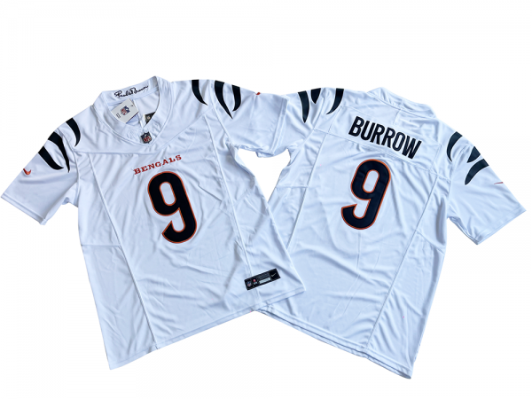 Cincinnati Bengals #9 Joe Burrow White Vapor F.U.S.E. Limited Jersey Cincinnati Bengals #9 Joe Burrow White Vapor F.U.S.E. Limited Jersey