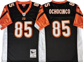 M&N Cincinnati Bengals #85 Chad Johnson Black Legacy Jersey