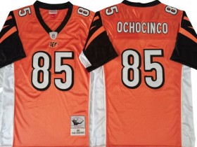 M&N Cincinnati Bengals #85 Chad Johnson Orange Legacy Jersey