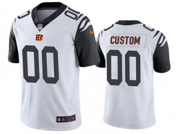 Custom Cincinnati Bengals White Color Rush Limited Jersey