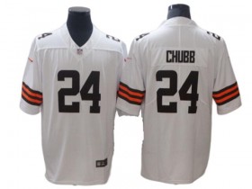 Cleveland Browns #24 Nick Chubb White Vapor Limited Jersey