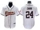 Cleveland Browns #24 Nick Chubb Baseball Style Jersey - Orange/Brown/White